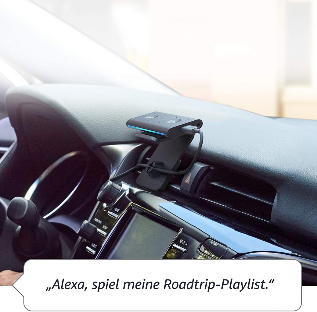 [11/07/2022] Fürs Auto gibt es den Echo Auto, der eine Bluetooth-Freisprecheinrichtung mit einer Alexa-Funktion koppelt, dazu aber ein Smartphone benötigt.