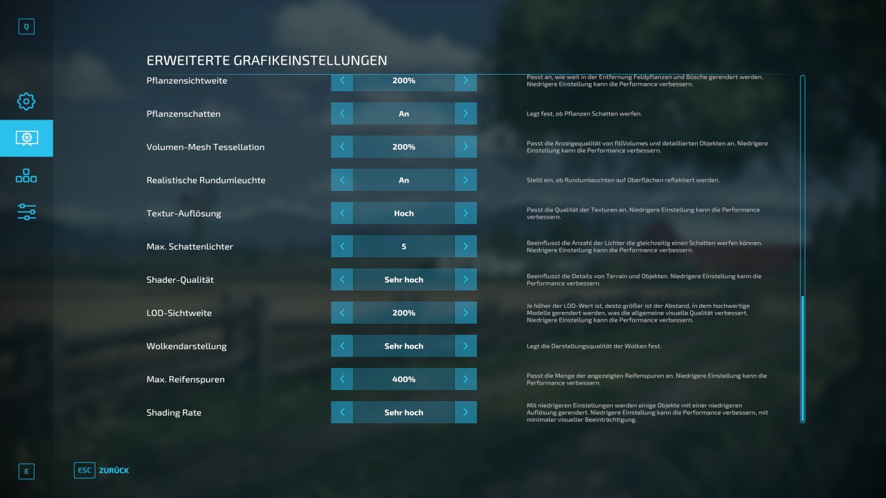 [01/07/2022] Landwirtschafts-Simulator - Menü - Erweiterte Grafikeinstellungen (3)