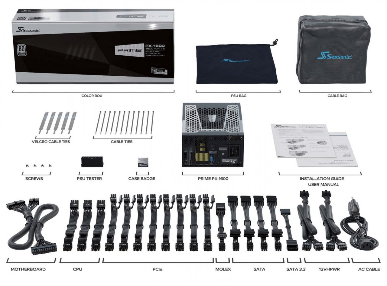 [11/07/2022] Seasonic Prime PX 1600: Ausstattung.