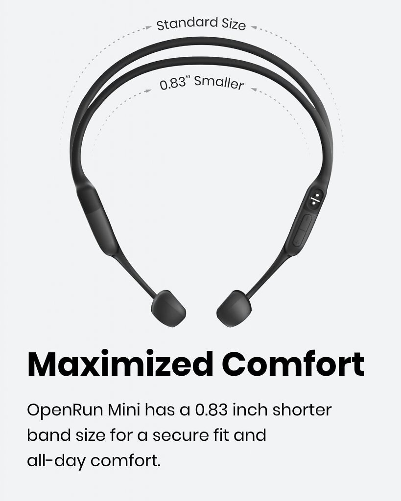 [13/07/2022] Shokz Openrun Mini Größe im Vergleich zum normalen Openrun