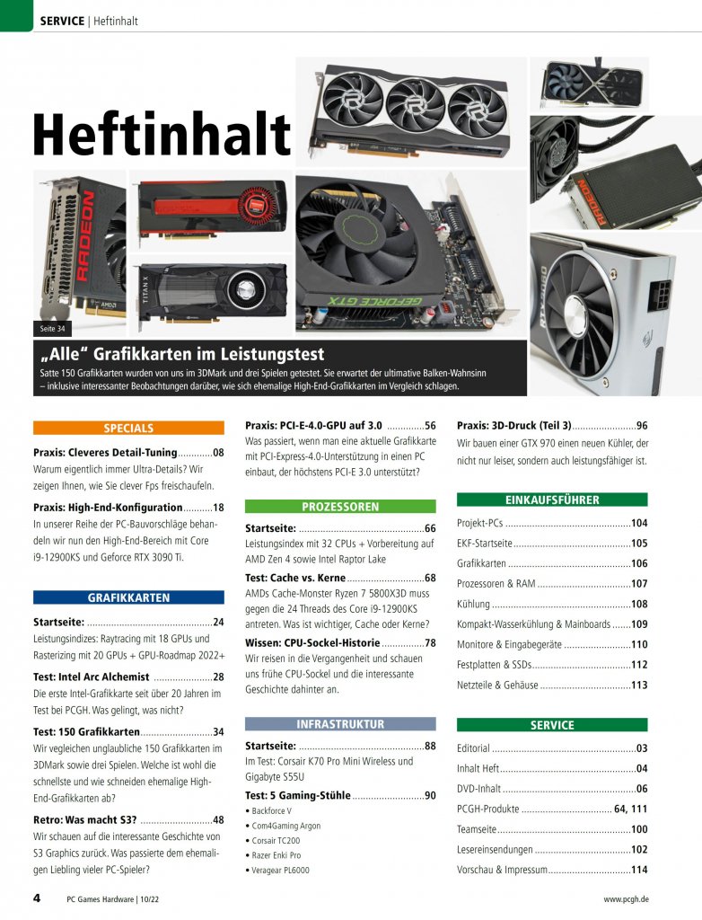 [31/08/2022] Mit einem Blick in unser Inhaltsverzeichnis sind alle größeren Themen und Artikel leicht ersichtlich.