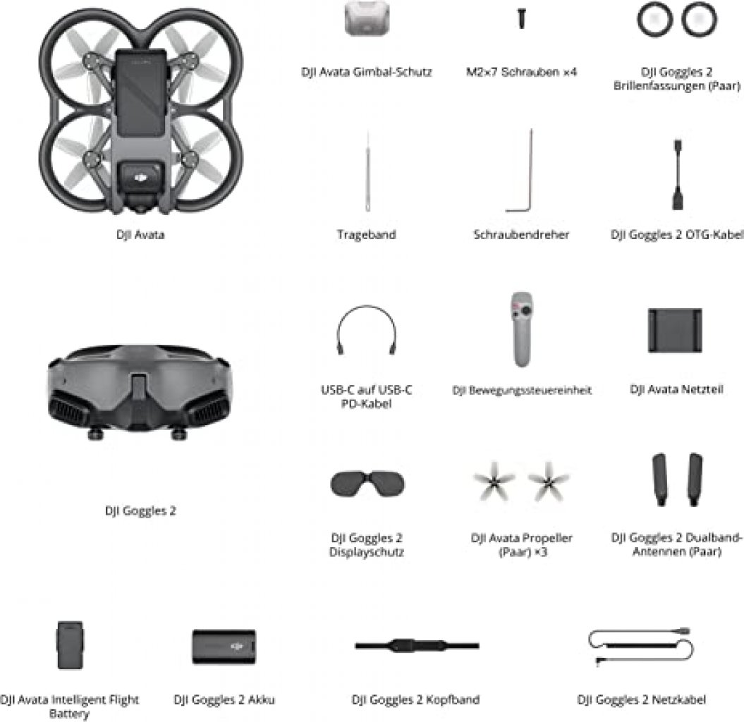[26/08/2022] Lieferumfang vom DJI Avata Pro View Combo