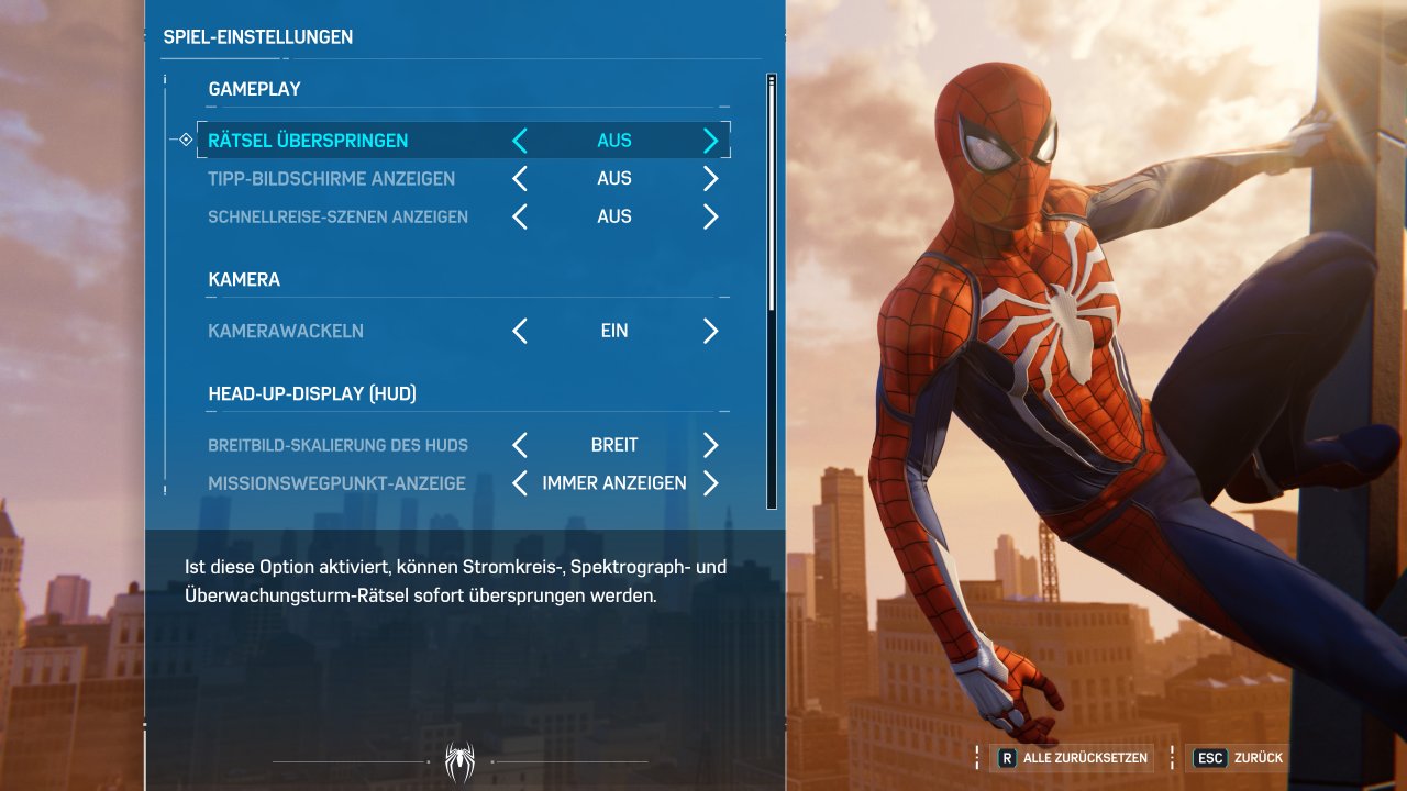 [10/08/2022] Marvel's Spider Man Remastered PC - Menü - 01 - Spiel (1)