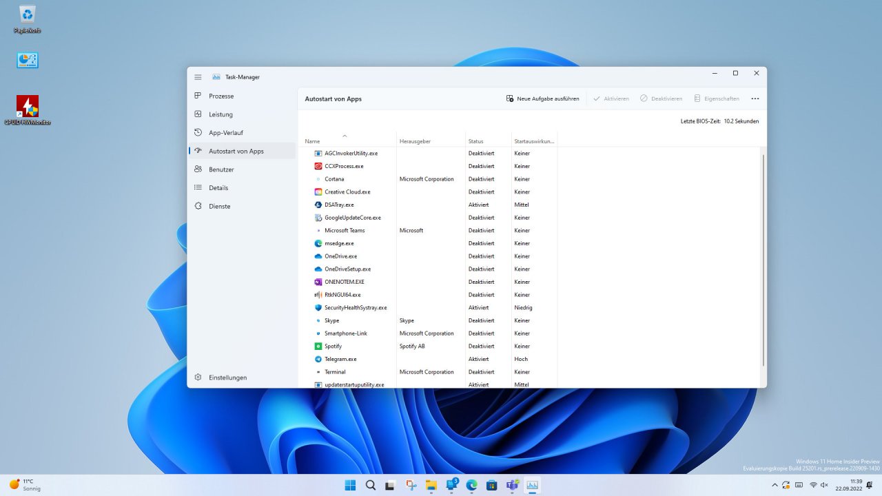 [22/09/2022] Autostart konfigurieren im Task-Manager