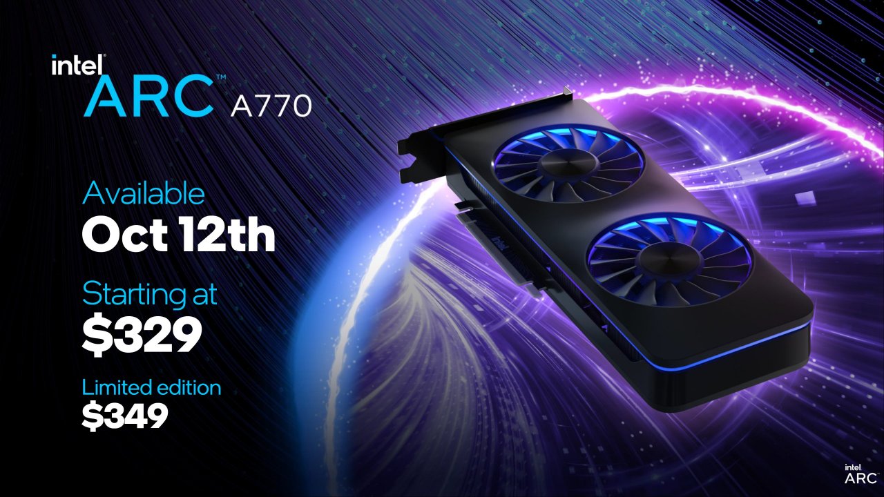 [30/09/2022] Launch und Preise der Arc A770.