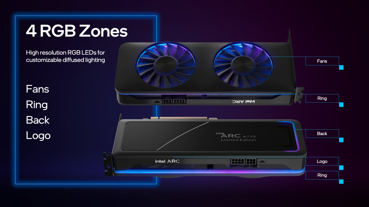 [18/09/2022] Beleuchtung der Intel Arc A770 Limited Edition.