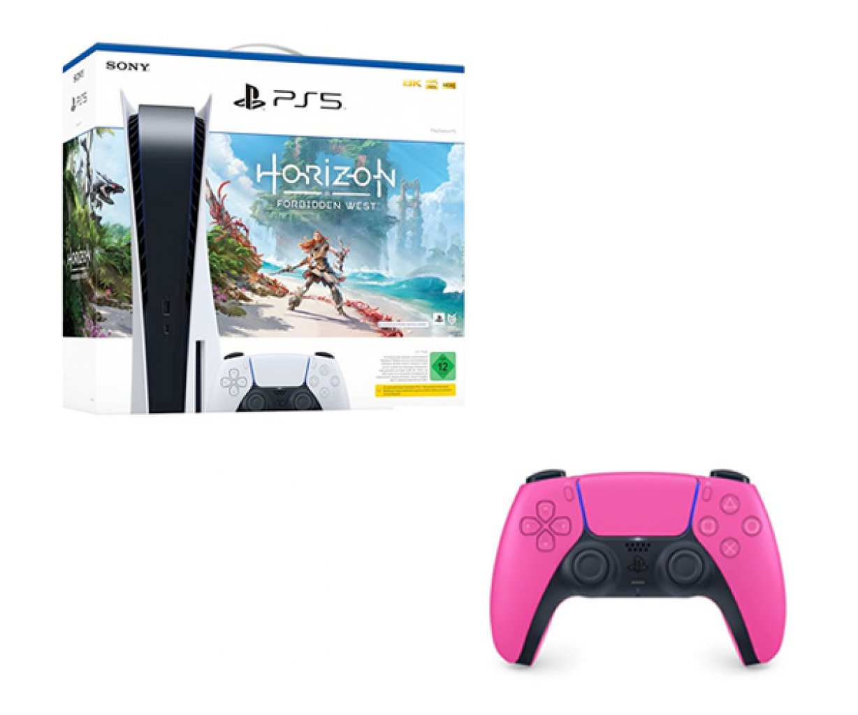 [23/09/2022] Das am Freitag bestellbare PS5-Bundle aus Playstation 5 mit Voucher-Code für Horizon Forbidden West sowie einem PS5-Controller von Sony in Nova Pink ist inzwischen nicht mehr bestellbar - folgt jetzt das FIFA 23-Bundle?