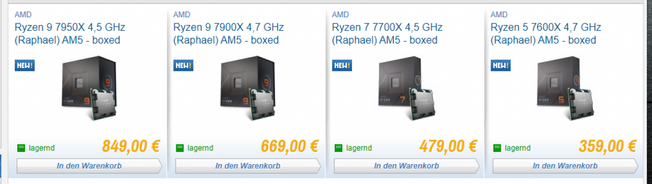 [27/09/2022] Ryzen 7000 bei Caseking (27.09.)