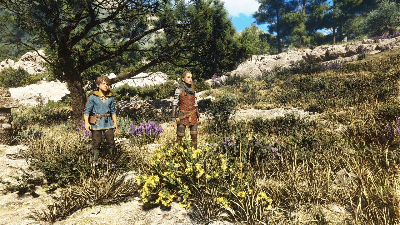 [26/10/2022] A Plague Tale Requiem - Neben der Beleuchtung und den größtenteils feindetaillierten, hochauflösenden und zumeist polygonreichen Photogrammetrie-Assets, der schicken Beleuchtung und den hochqualitativen Effekten sticht außerdem die filigrane und sehr ansehnlich verschattete Vegetation ins Auge – die obendrein sehr authentisch ist: gelber Ginster, Lavendel, Lupinen, Kiefern und Olivenbäume sorgen für glaubhaft südfranzösischen Flair.&nbsp;