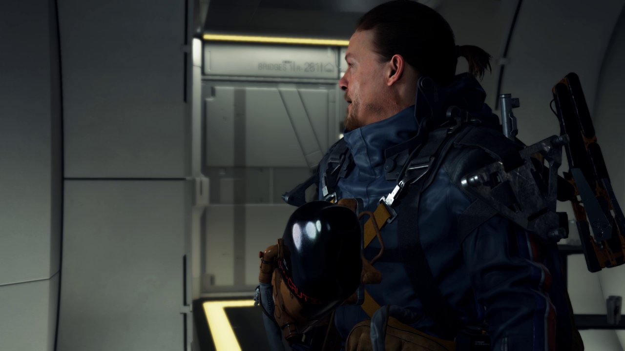 [01/10/2022] Death Stranding Directors Cut in 4K mit XeSS Performance – Im Hintergrund entsteht in Verbindung mit dem Depth-of-Field an kontraststarken Kanten unschönes Aliasing.