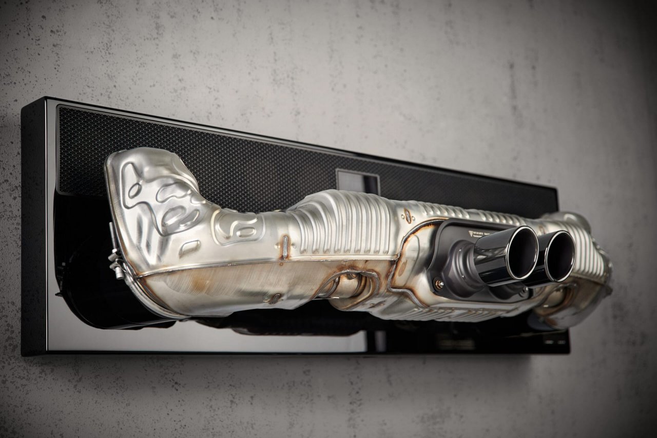 [21/10/2022] Die Porsche 911 Soundbar 2.0 Pro ist aus der originalen Abgasanlage eines Porsche 911 GT3 gefertigt.