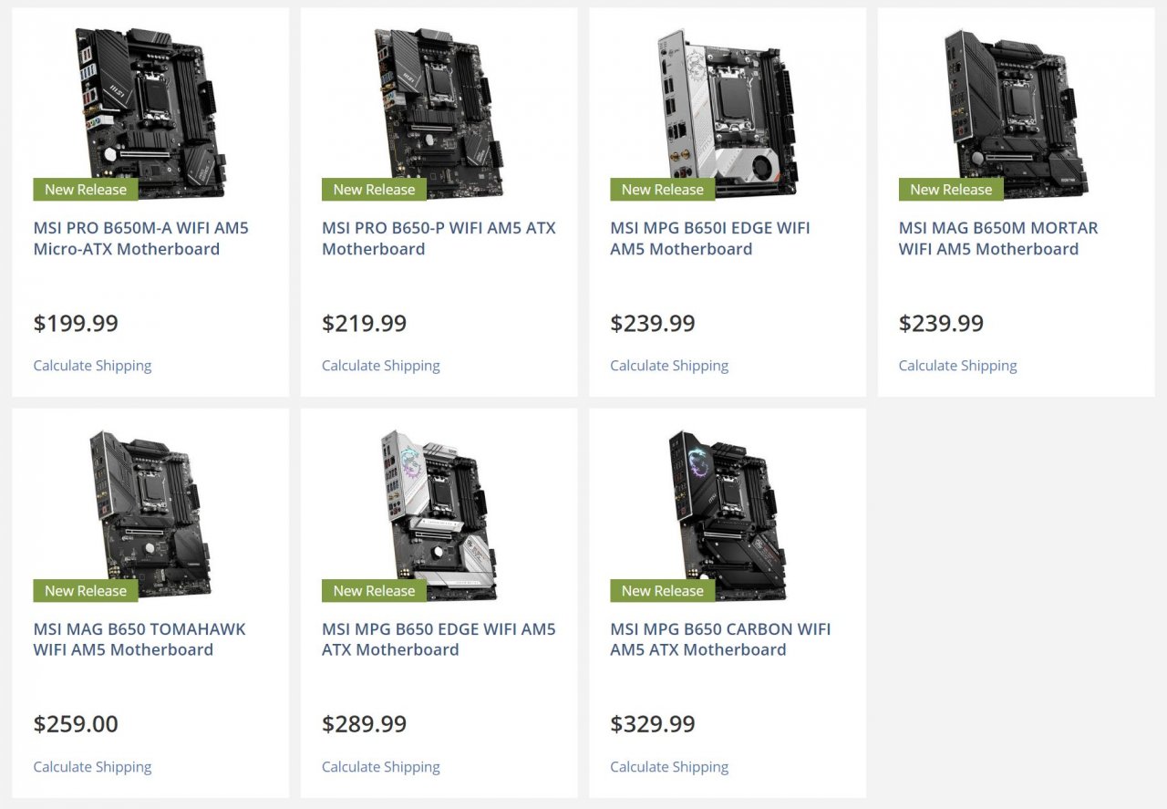 [02/10/2022] Ryzen 7000: B650-Mainboards von MSI starten laut Händler bei 200 US-Dollar (1)