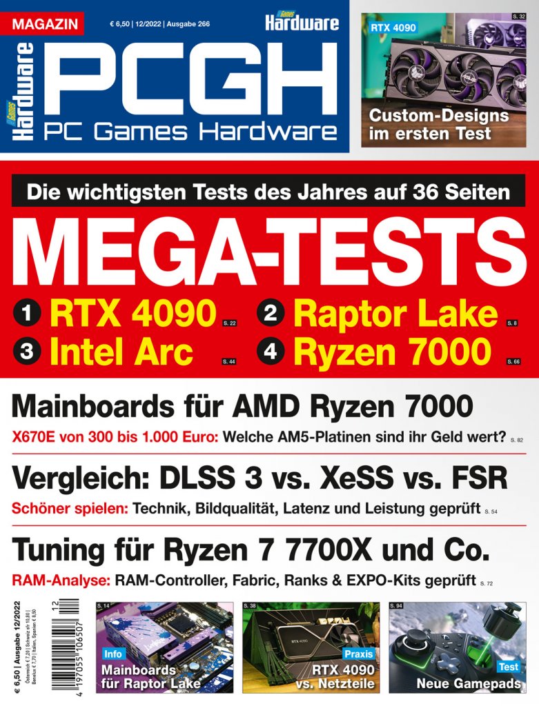 [25/10/2022] Magazin-Cover der PCGH-Ausgabe 12/22.