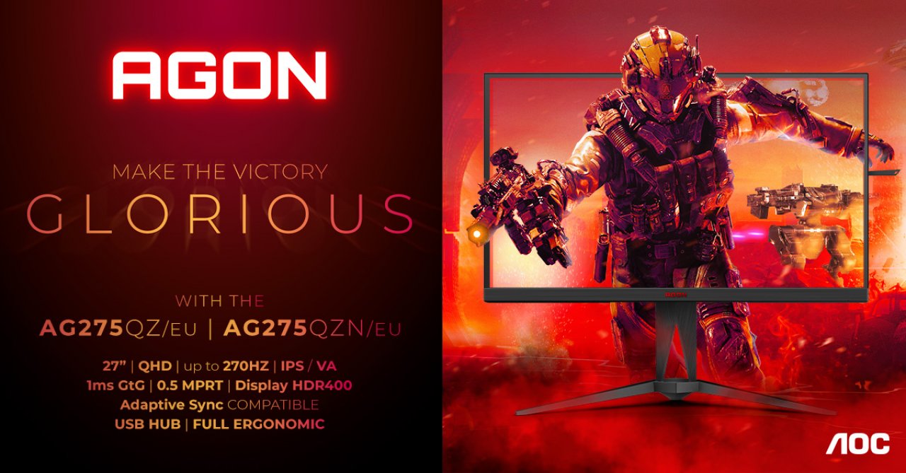 [17/11/2022] AOC Agon: Neue Monitore mit 270 und 240 Hz bei QHD-Auflösung (1)