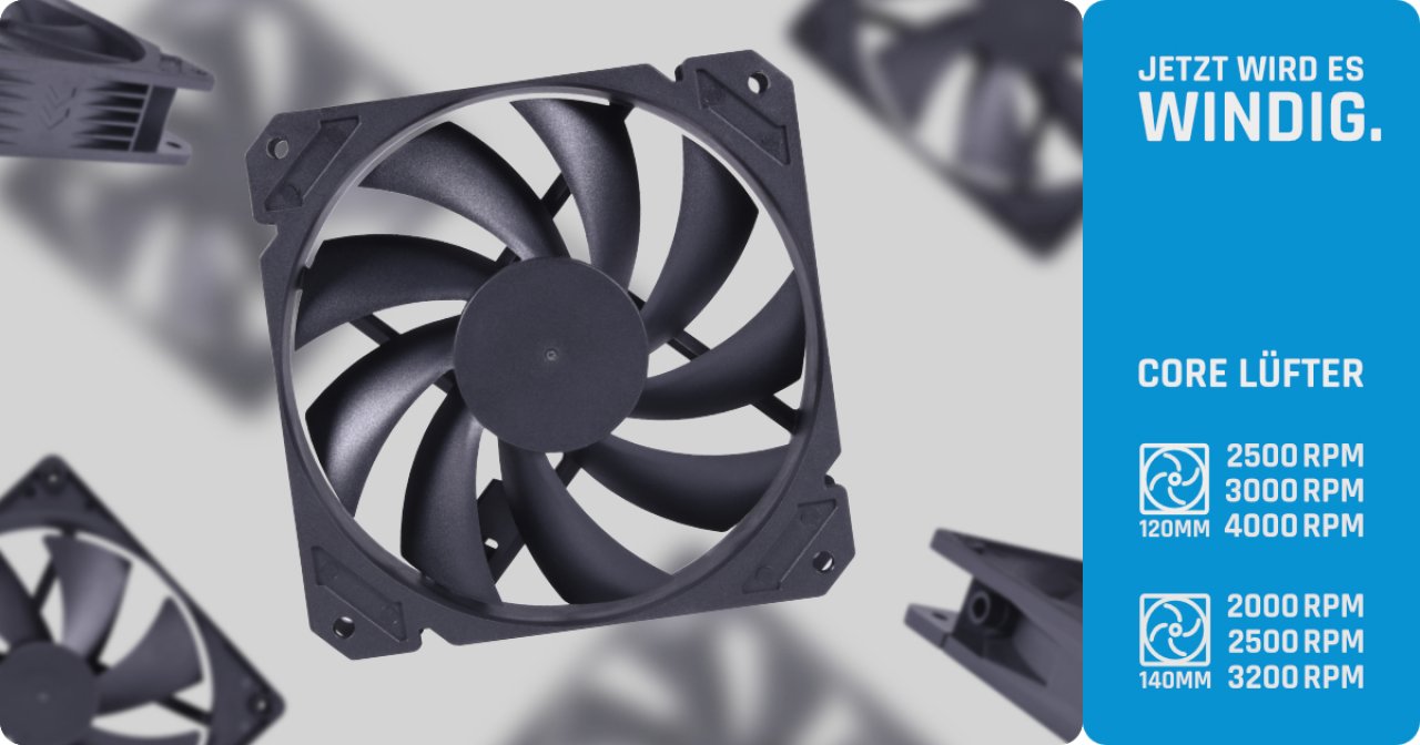 [24/11/2022] Alphacool erweitert das Lüfter-Sortiment mit zwei unterschiedlich großen neuen Lüftern, die es für jeweils drei Drehzahlbereiche zu kaufen gibt.