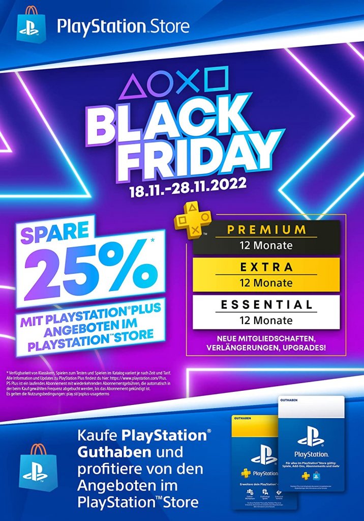 [22/11/2022] PS Plus zum rabattirten Black-Friday-Preis