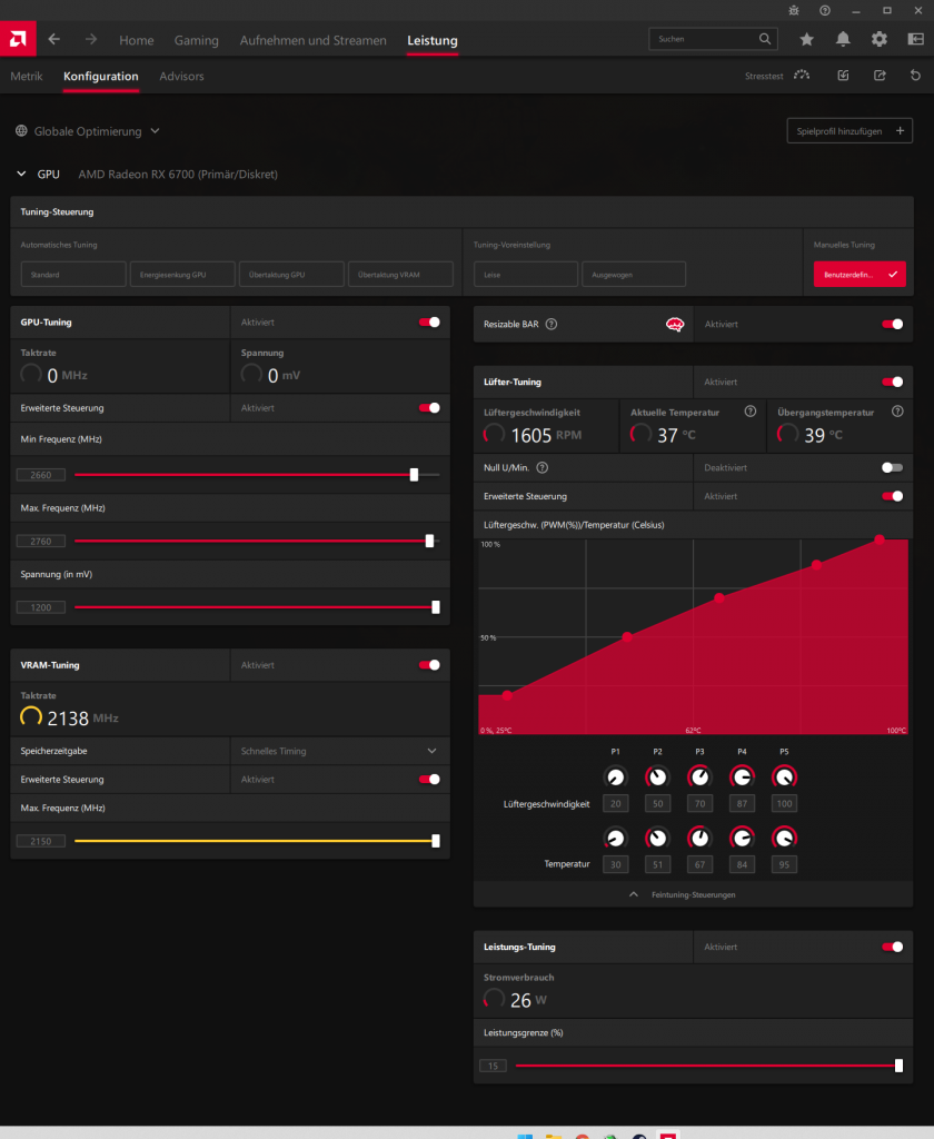 [10/11/2022] Radeon RX 6700 Pulse: Stabile OC-Settings