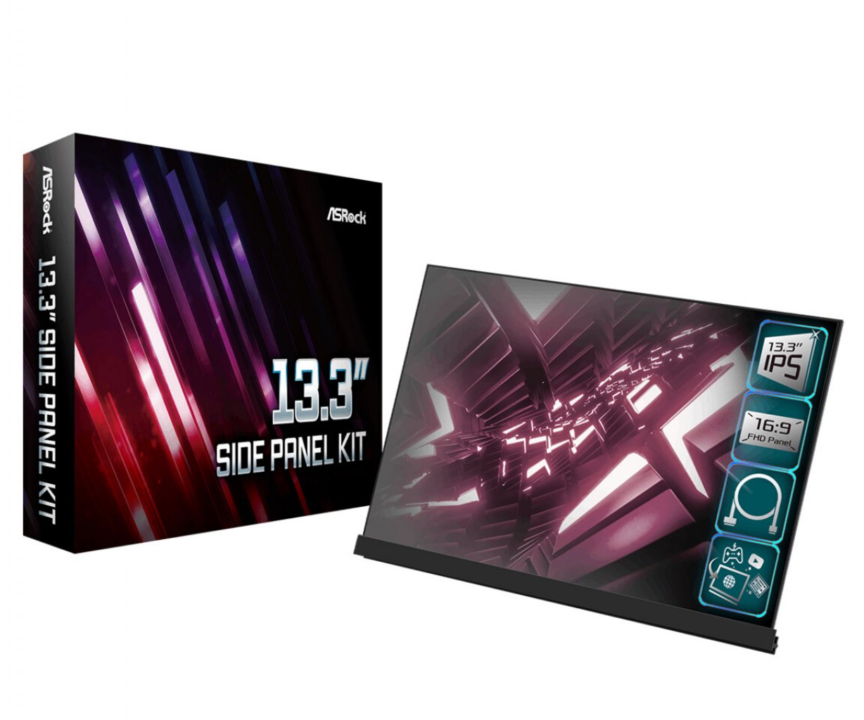 [03/11/2022] Zusatzmonitor: Asrock präsentiert Side-Panel für PC-Gehäuse (1)