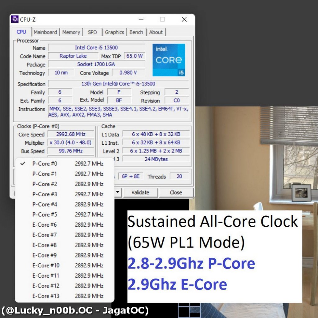 [24/12/2022] CPU-Z Screenshot des Core i5-13500