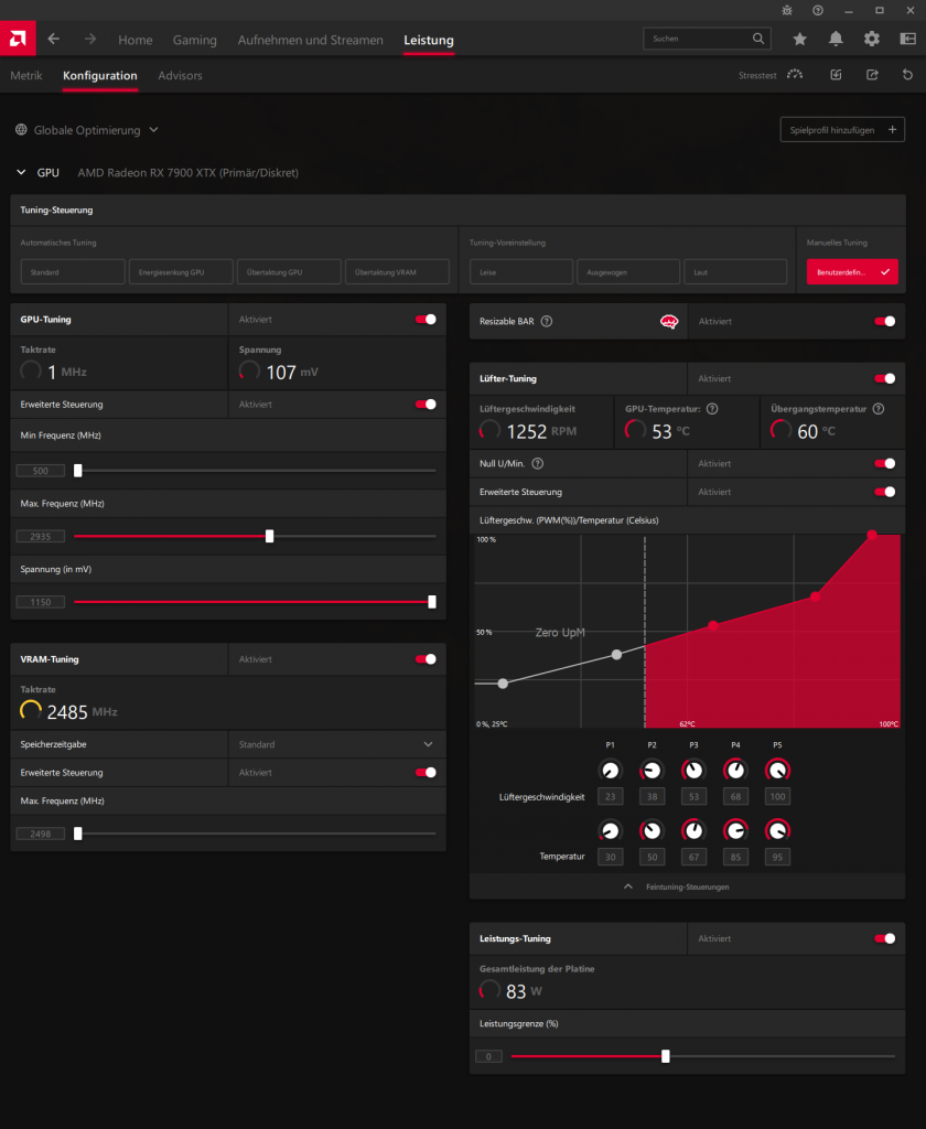 [10/12/2022] AMD Radeon RX 7900 XTX: Defaults
