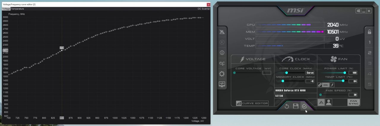 [21/12/2022] Der MSI Afterburner (oder eine Tuning-Alternative) rentiert sich nach wie vor, sowohl bei der RTX 4090 als auch der RTX 4080. Effizienzliebhaber werden mit den GPU-Boliden äußerst zufrieden sein, besonders im Vergleich mit den aktuellen Radeon-7900-XTX-Werten.