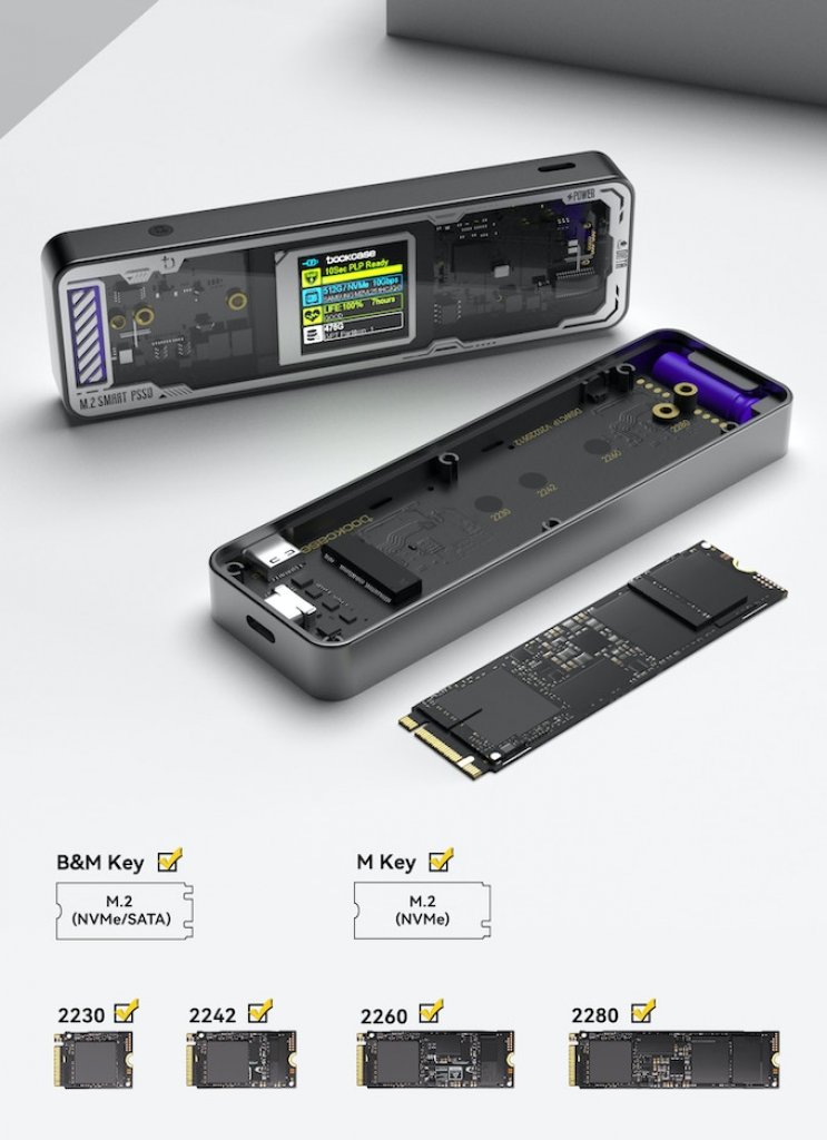 [20/12/2022] Dockcase Explorer Edition Pro: Externes Gehäuse für M.2-SSDs mit smarten Features auf Kickstarter (1)