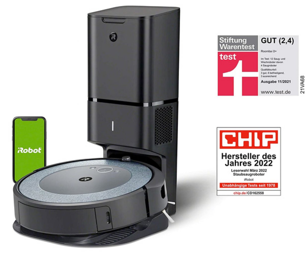 [19/01/2023] Top-Noten: Der iRobot Roomba i3+ mit Absaugstation hat in Tests sehr gut abgeschnitten.