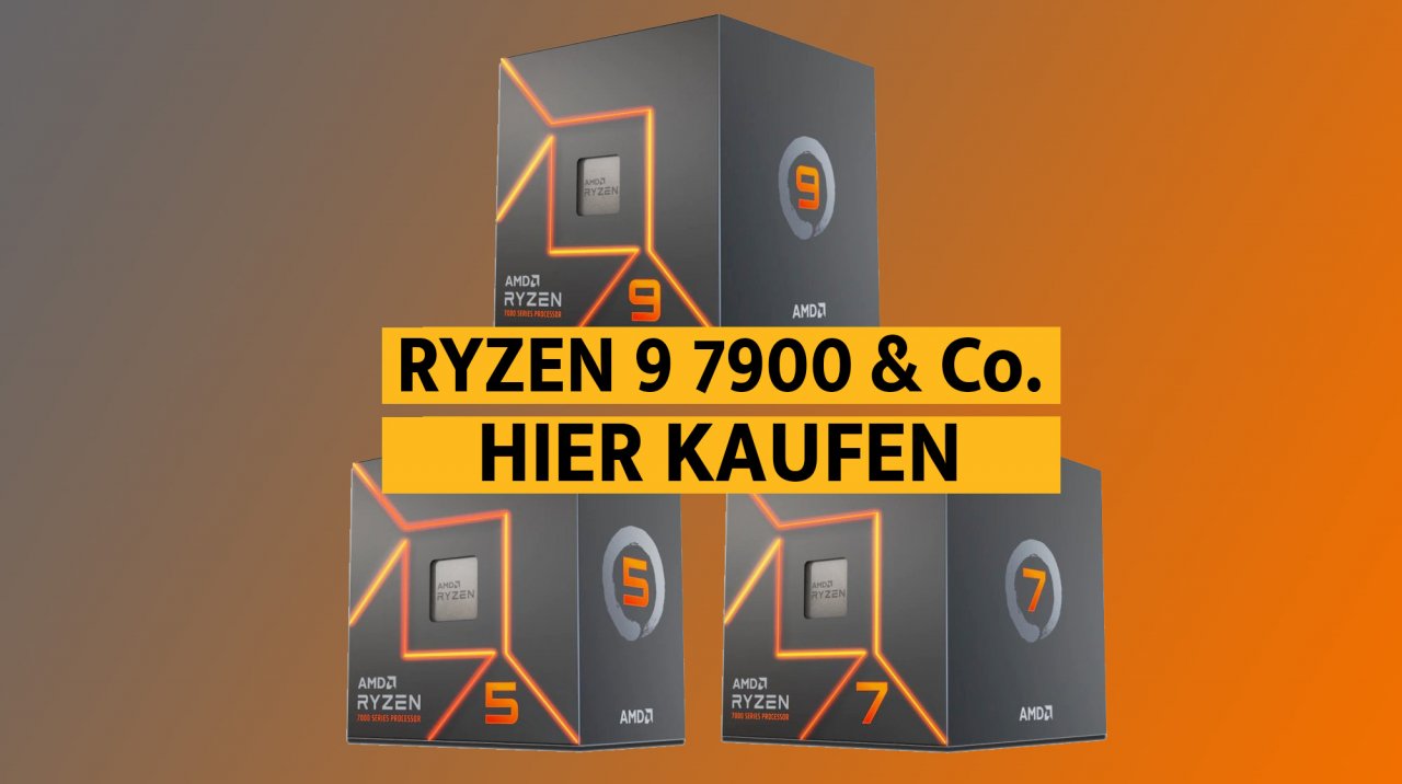 [09/01/2023] Ryzen 7900, 7700, 7600 kaufen: Hier sind die Chancen auf die neuen AMD-CPUs am größten