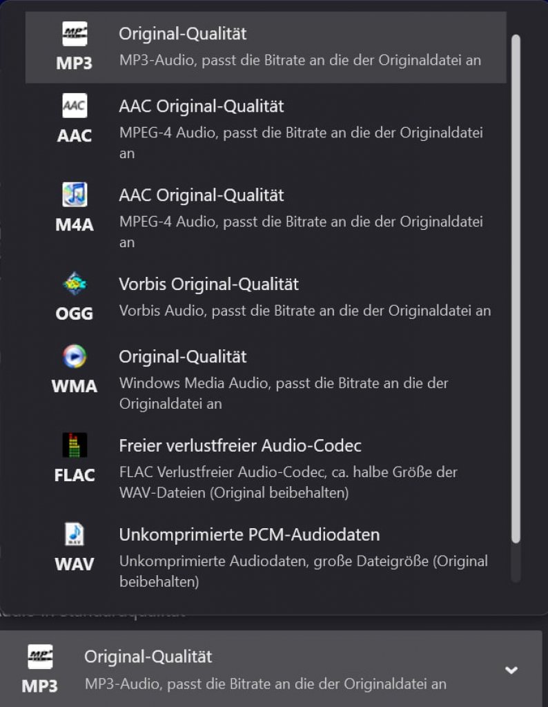 [02/01/2023] Audials One: Music Codecs.