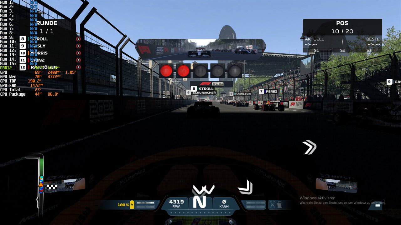 [25/01/2023] F1 2021: Hier ist die Verschattungsmethode ASSAO nach wie vor fehlerhaft.