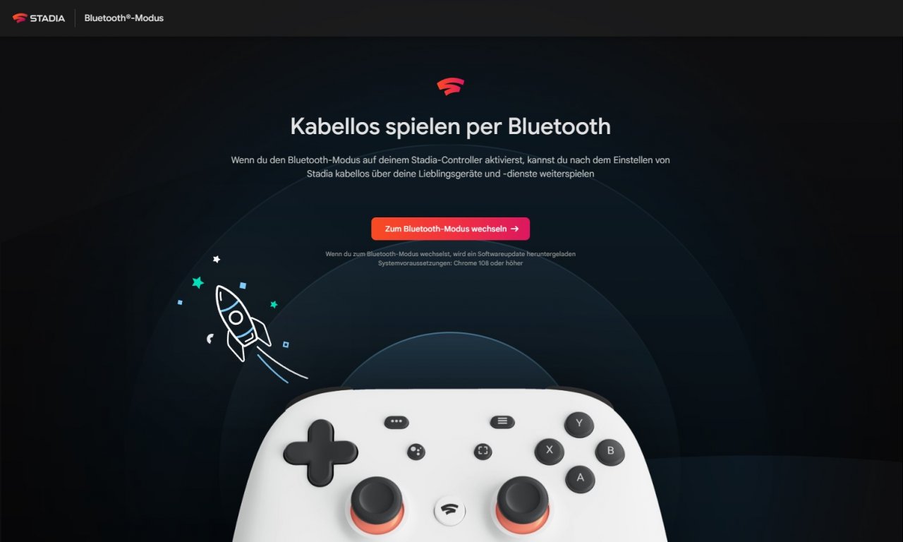 [18/01/2023] Stadia-Ende: So lässt sich der Controller auf Bluetooth umschalten