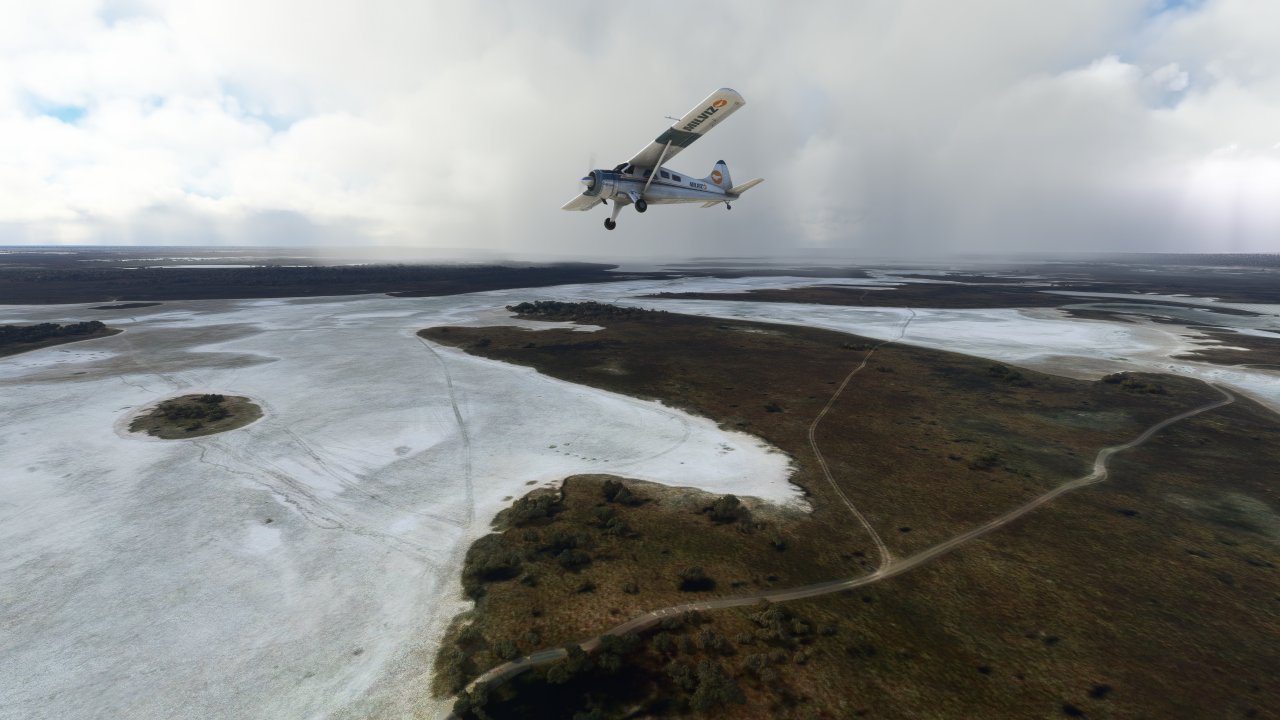 [20/01/2023] Microsoft Flight Simulator 2020 - Makgadikgadi Salzebenen - minus Boababs.