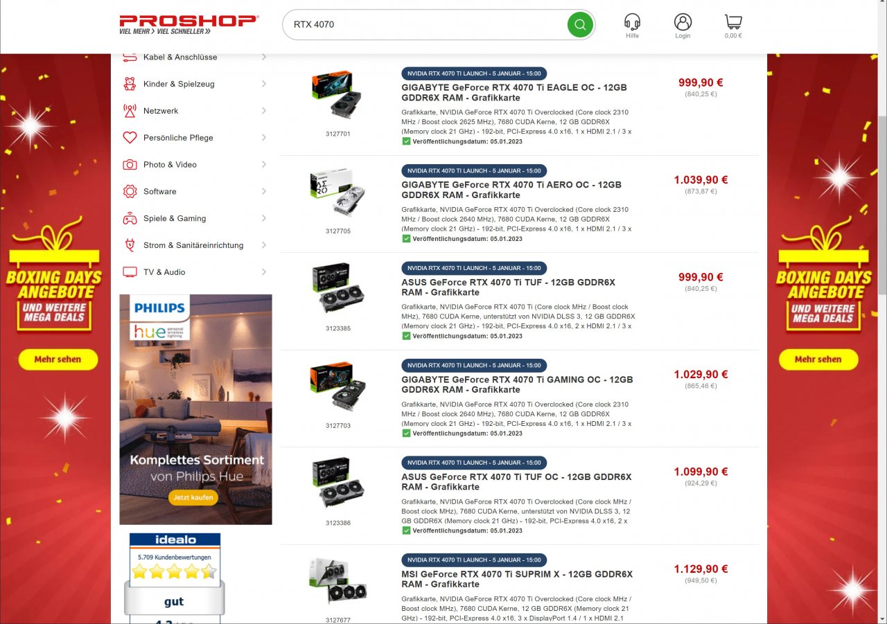 [04/01/2023] Geforce RTX 4070 Ti: Bisher keine Karte zur UVP [Update] (1)