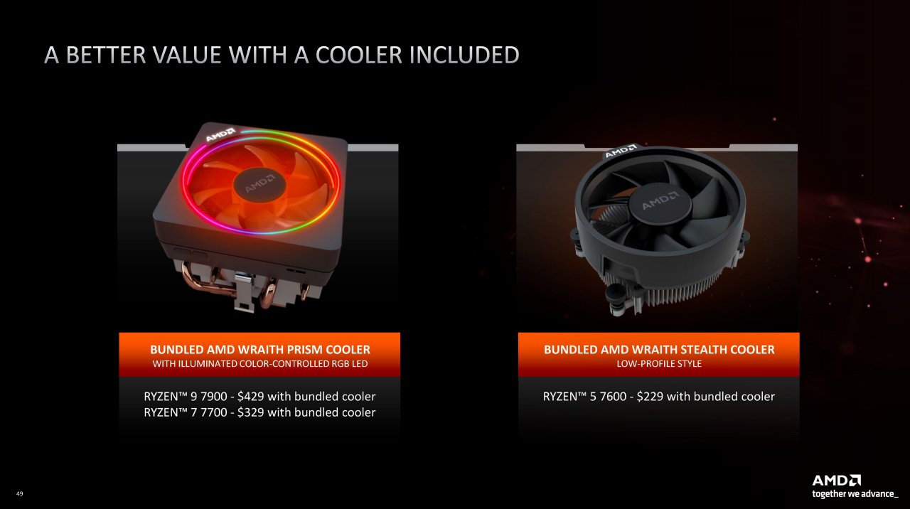 [05/01/2023] Nun ist es offiziell: Der Ryzen 9 7900, Ryzen 7 7700 und Ryzen 5 7600 mit 65 W TDP sind bestätigt und gehen kommende Woche in den Handel. (3)