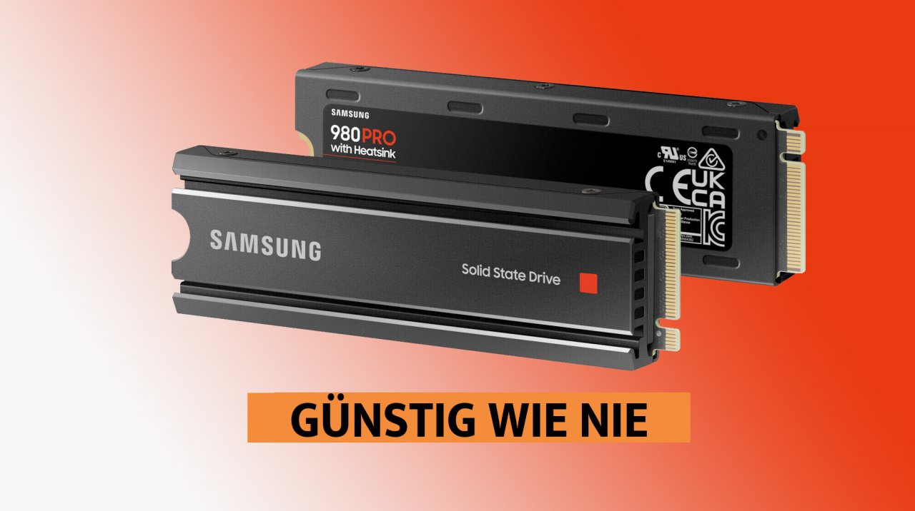 [25/01/2023] Top-SSD günstig wie nie: Samsung 980 Pro Heatsink - PS5-kompatibel