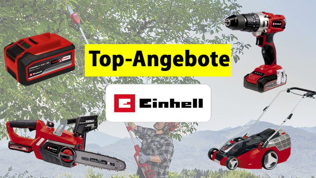 [10/02/2023] Einhell Akku 18V, Akkuschrauber, Kettensäge: Bis zu 72 % sparen - auch Häcksler, Astschere günstiger