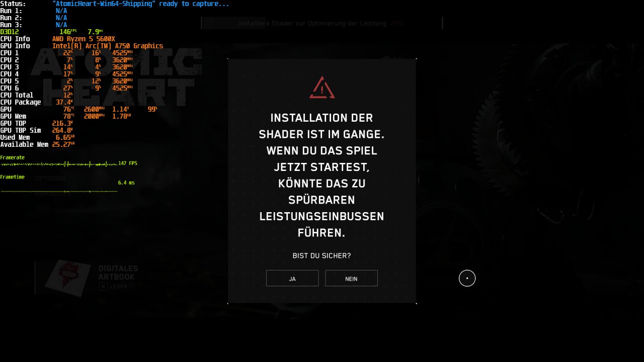 [17/02/2023] Atomic Heart PC: Shader Compilation Warnung.
