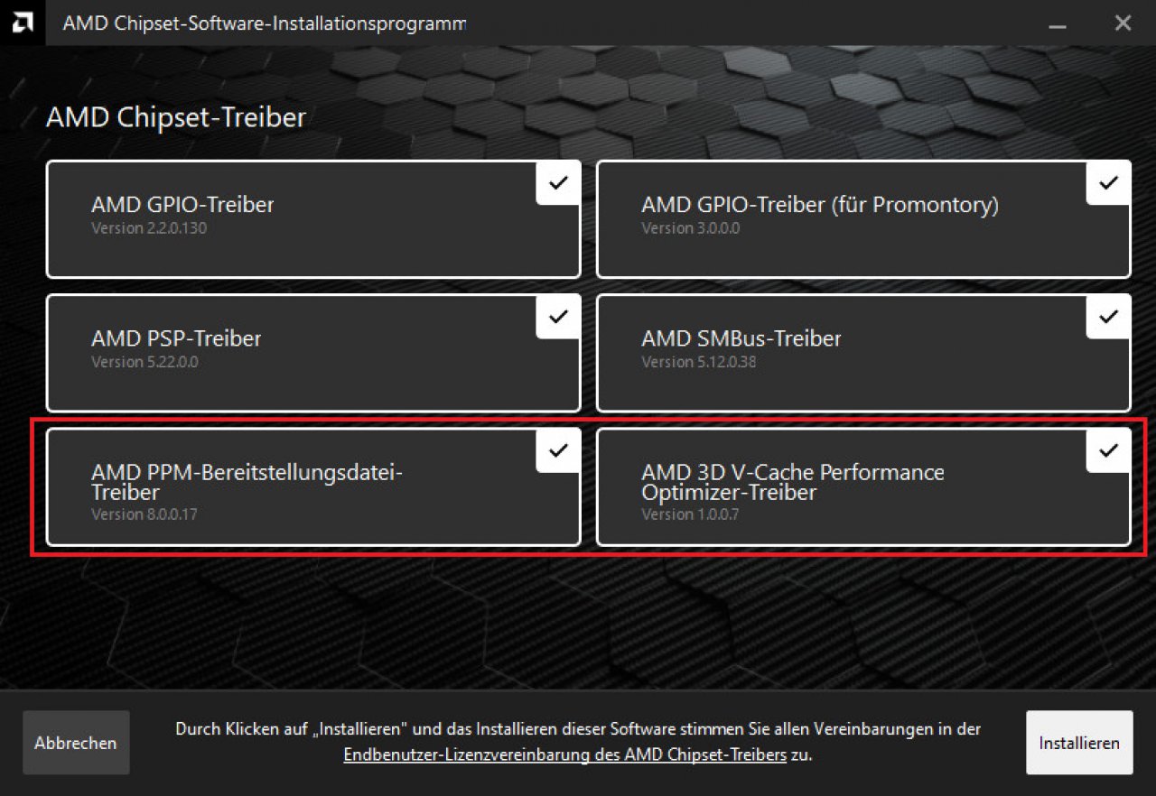 [27/02/2023] Die beiden Punkte unten sind im neuesten Chipsatztreiber von AMD enthalten. Diese sind zwingend erforderlich, damit der 3D-Prozessor mit mehr als einem CCD dazu in der Lage ist, die nicht benötigen Kerne zu parken.