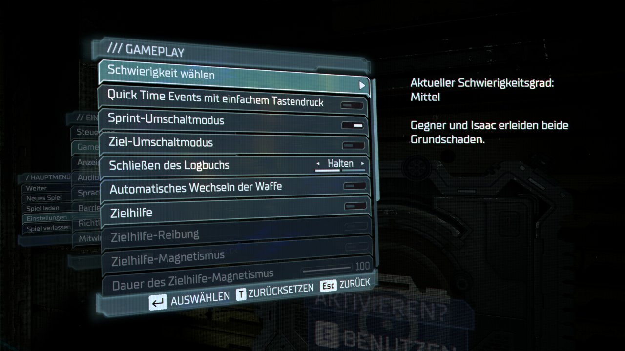 Dead Space Remake - Menü - Gameplay (1)