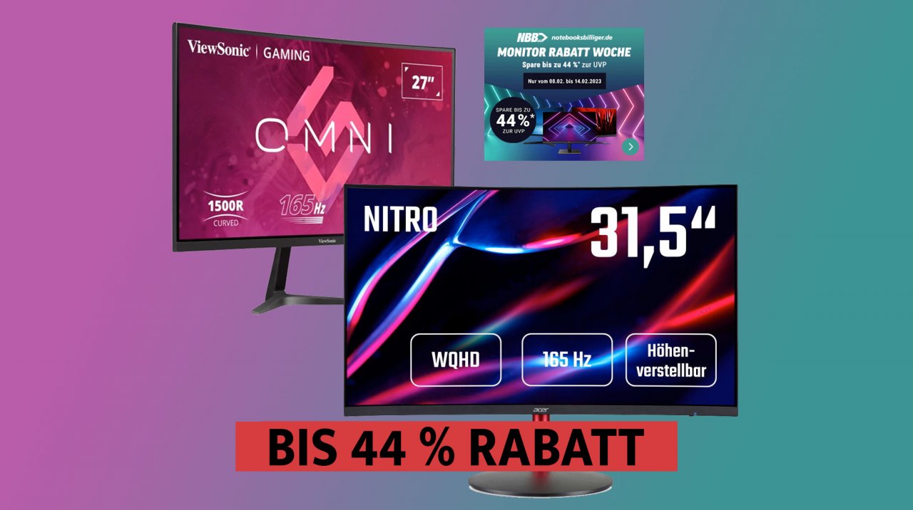 [07/02/2023] Gaming-Monitor bis zu 44 % günstiger kaufen: Monitor Rabatt Woche bei NBB