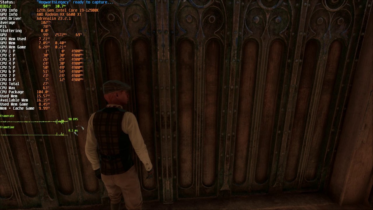 [17/02/2023] Hogwarts Legacy - Tuning - Die erste Türe mit merklicher Ladepause. Bei ca. Sekunde 40 treten wir vor dieses Streaming-Portal in Form einer Türe zum Garten im Inneren Hogwarts.