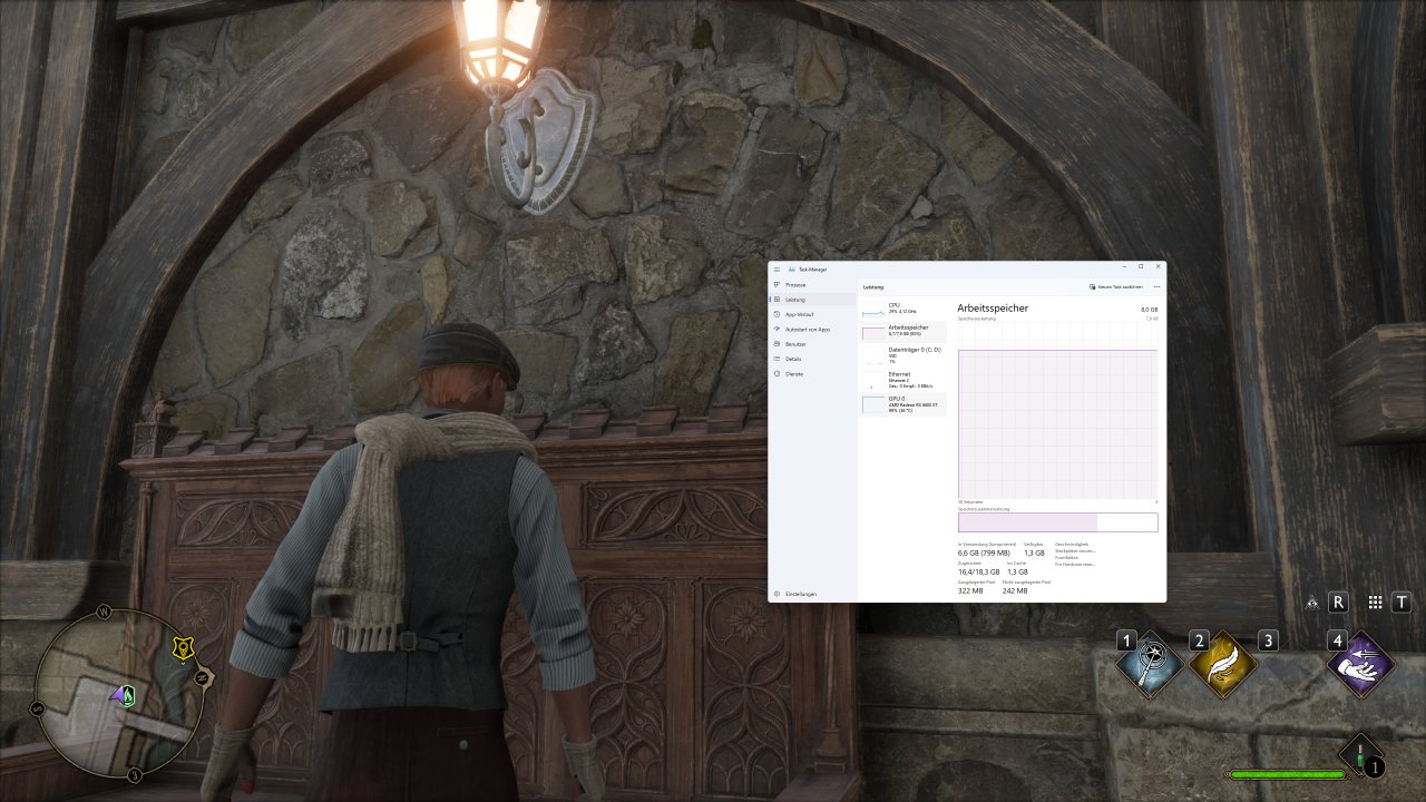 [06/02/2023] Hogwarts Legacy mit 8 GiB RAM: Das ist möglich - aber nicht empfehlenswert.