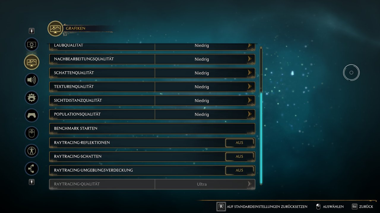 Hogwarts Legacy Benchmark Radeon RX 6600 XT Empfohlene Einstellungen 2