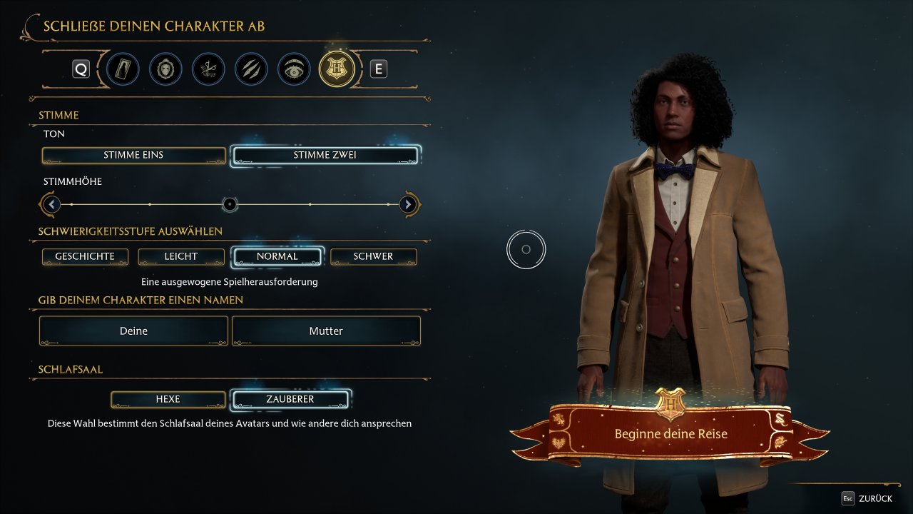[06/02/2023] Hogwarts Legacy Charakter Erstellung