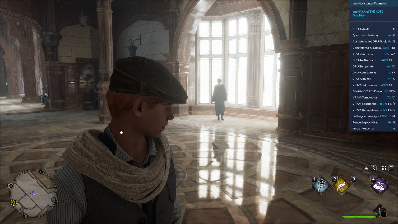 Hogwarts Legacy Intel Arc A750 8GB Raytracing max XeSS Performance