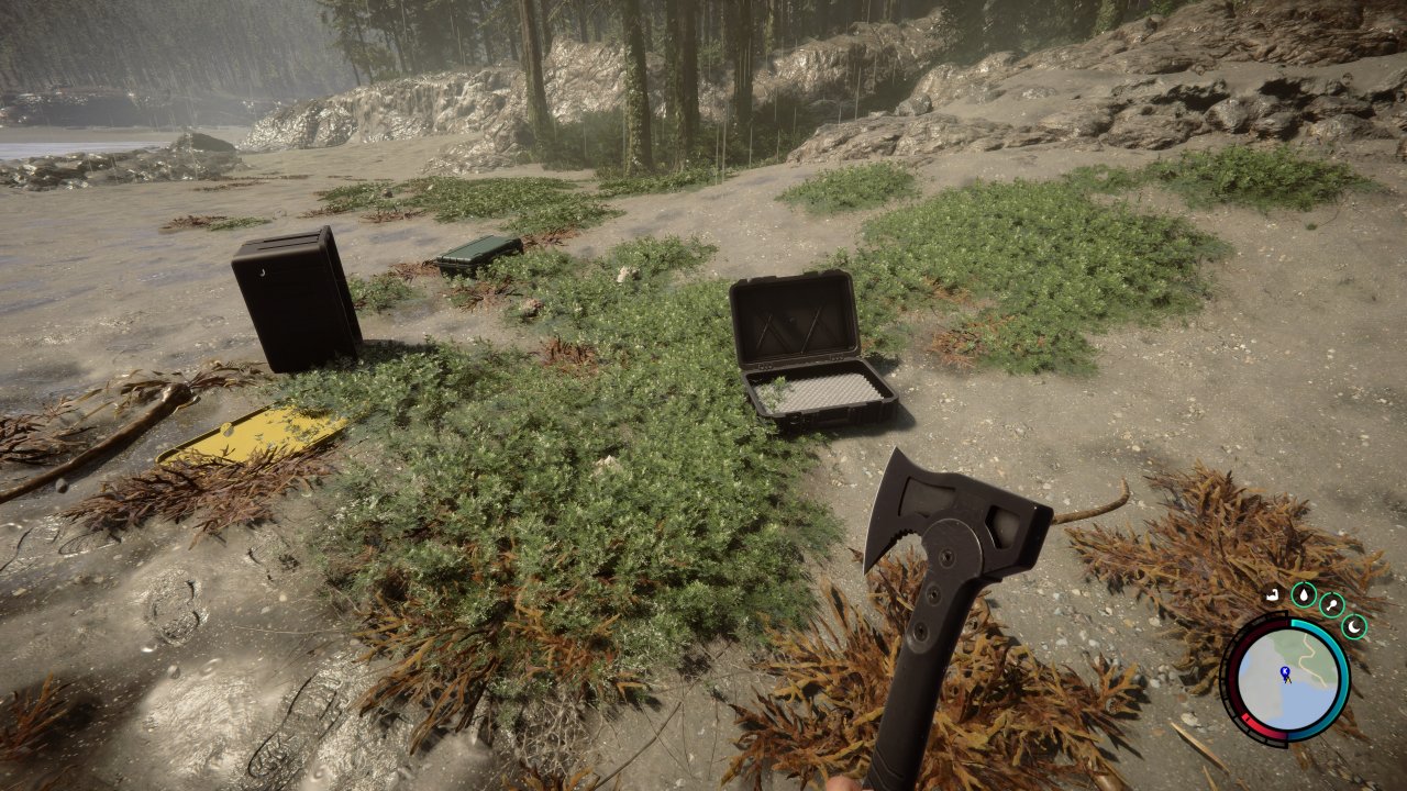 [27/02/2023] Sons of the Forest - Early Access - Die feinen Verschattungen bei Vegetation und Objekten sind Screen-Space-Shadows.