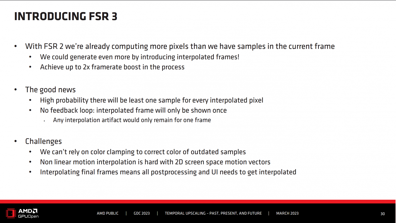 [24/03/2023] AMD FidelityFX Super Resolution 3
