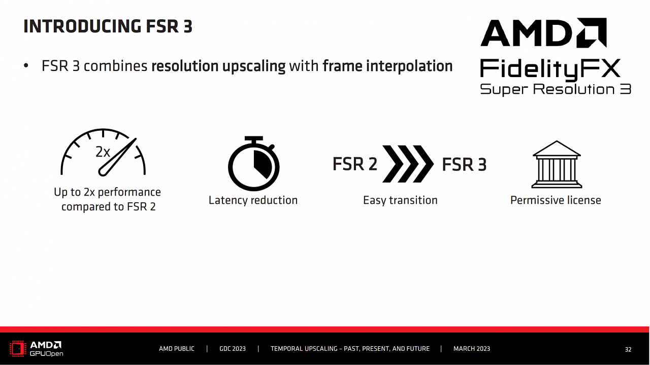 [24/03/2023] AMD FidelityFX Super Resolution 3