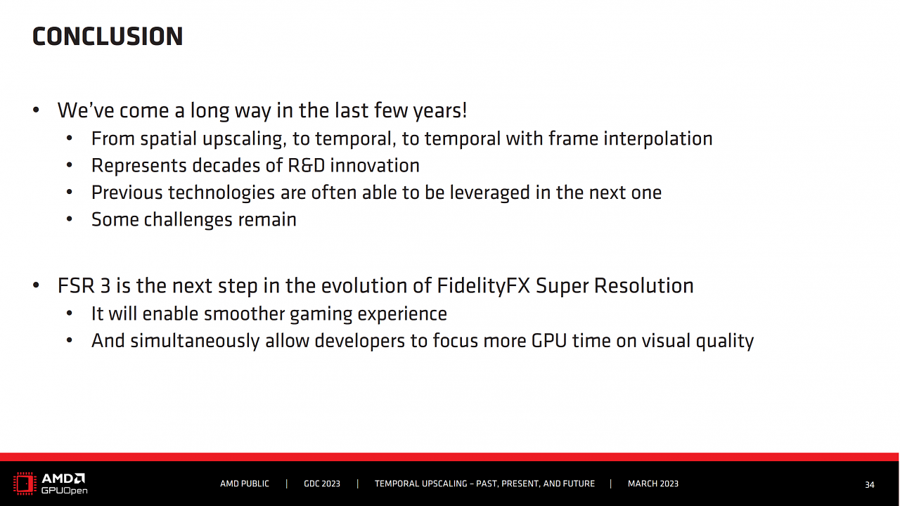[24/03/2023] AMD FidelityFX Super Resolution 3