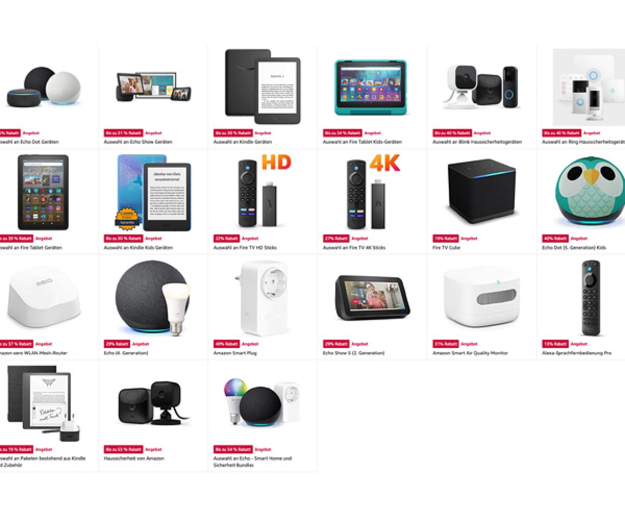 [27/03/2023] Nur für kurze Zeit: Fire TV Stick 4K, Echo Dot, Echo Show und mehr mit Alexa und Prime Video bis zu 54 % günstiger.